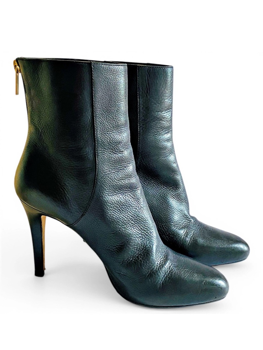 🛍️ Jimmy Choo Authentic Black Leather Stiletto Ankle Boots  With Dust Cover